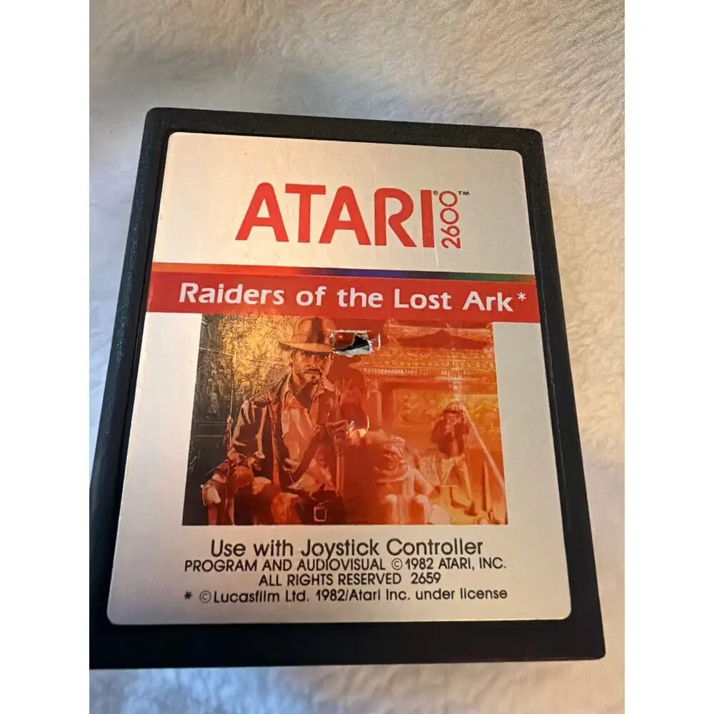 Raiders of the Lost Ark Atari 2600 Video Game Cartridge 1982 Vintage